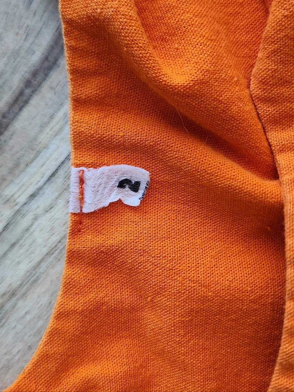 Girls Orange Embroidered Cotton Overalls - size 2